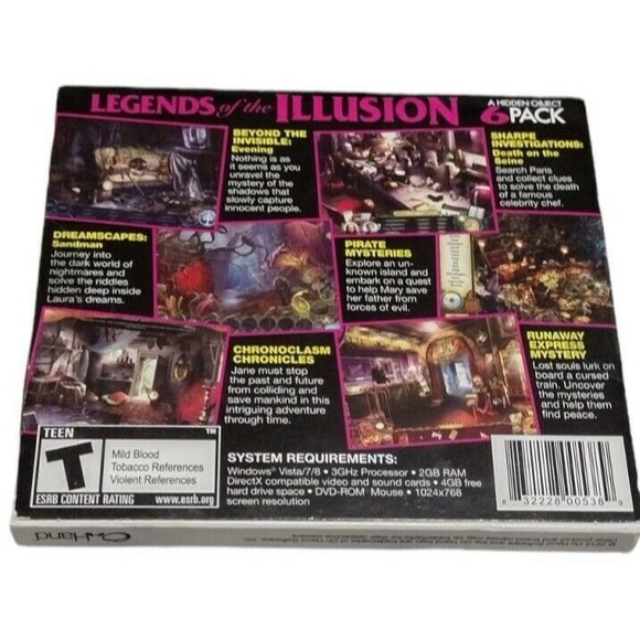 Legends Of The Illusion Mysterious Hidden Object 6 Pack PC DVD Game Rated T - Picture 2 of 3